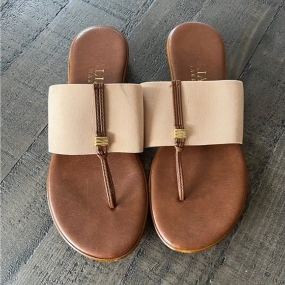 Italian Shoemakers Sandals Beige Size 7 - Picture 1 of 4